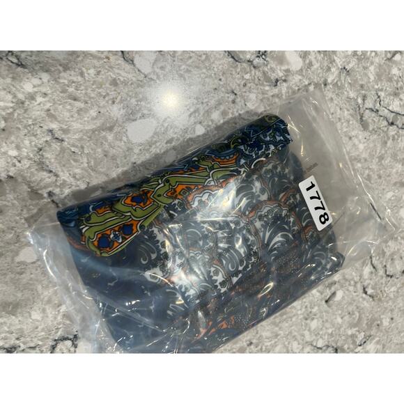 Christina Love Halter Dress Abstract Peacock Print Size Medium JL - Picture 8 of 8